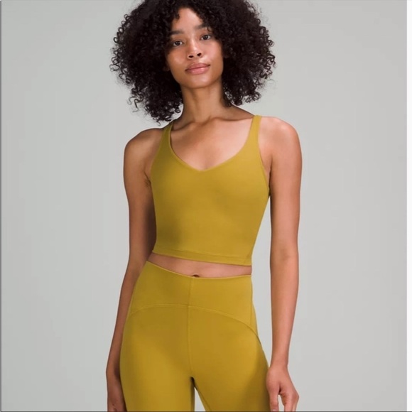 lululemon athletica Tops - LULULEMON Align Tank Cropped Auric Gold Size 0